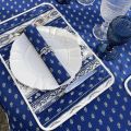 Rectangular tablecloth in cotton "Avignon" blue and white "Marat d'Avignon"