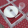 Rectangular tablecloth in cotton "Bastide" red Marat d'Avignon"