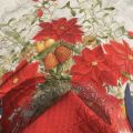 Serviette de table damassée "Cigale" rouge