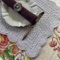 Rectangular table mats, Boutis fashion "Lavande" color by Côté-Table