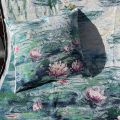 Plaid carré en Jacquard Les Nymphéas de Claude Monet