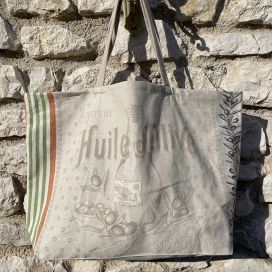 Jacquard shopping bag "Huile d'olive"