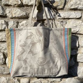 Sac de courses en Jacquard "Les citrons"