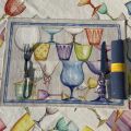 Set of 2 placemats "Mymat" Crystal by Tessitura Toscana Telerie