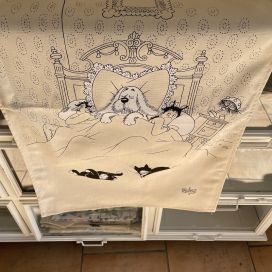 Cotton kitchen towel "Bonne nuit" Dubout