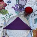 Tessitura Toscana Telerie, linen table napkin plum "Mosto"