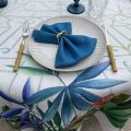 Tessitura Toscana Telerie, linen table napkin blue "Seaport"