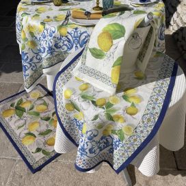 Tessitura Toscana Telerie, square linen tablecloth "Cetara"