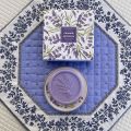 Soap dish and lavender bar soap