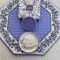 Soap dish and lavender bar soap