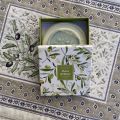 Soap dish and Olive blossoms bar soap