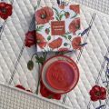 Coffret porte savon et savon parfumé, coquelicot sauvage