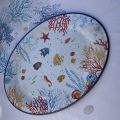 Melamine oval service plate 50cm Bora Bora