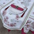 Chemin de table Jacquard Magnolia rose Tissus Tosseli