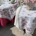 Webbed table runner  Jacquard Magnolia pinkTissus Tosseli