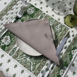 Cotton table napkin "Coucke", taupe sarrazin color