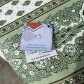 Provence rectangular coated cotton tablecloth "Bastide" ecru and green by "Marat d'Avignon"