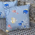 Outdoor cushions "Odysée" blue