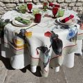 Tessitura Toscana Telerie, square linen tablecloth "Figaro"
