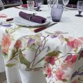 Rectangular coated cotton tablecloth "Summer" placed pattern