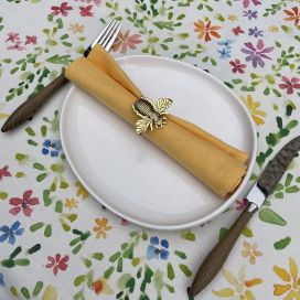 Serviette de table en coton "Coucke" uni jaune maïs