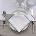 Jacquard polyester tablecloth "Lavandiere" beige from "Sud Etoffe"