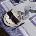 Coated polyester tablecloth "Lavande" parme