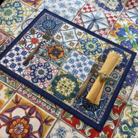 Set of 2 placemats "Camastra" Tuli by Tessitura Toscana Telerie