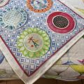 Linen kitchen towel "Limoges" blue Tessitura Toscana Telerie