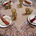 Square Jacquard tablecloth Cashmir by Tissus Toselli