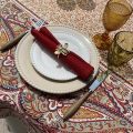 Square Jacquard tablecloth Cashmir by Tissus Toselli