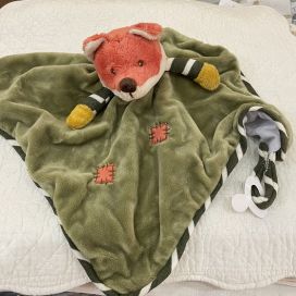 Barbara Bukowski - Fox "Foxy" baby rug and dummy clip