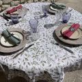 Rectangular coated cotton tablecloth "Jazmine"