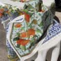 Linen kitchen towel "Sevillana" green Tessitura Toscana Telerie