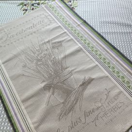 Jacquard kitchen towel "Chive" by Tissus Toselli