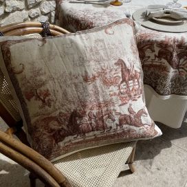 Decorative linen cushion Cottage" Tessitura Toscana Telerie