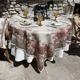 Tessitura Toscana Telerie, square linen tablecloth "Cottage"