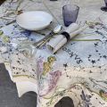 Tessitura Toscana Telerie, square linen tablecloth "Zodiaca"