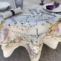 Tessitura Toscana Telerie, square linen tablecloth "Zodiaca"