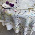 Tessitura Toscana Telerie, square linen tablecloth "Zodiaca"