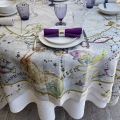 Tessitura Toscana Telerie, square linen tablecloth "Zodiaca"