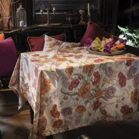 Tessitura Toscana Telerie, square linen tablecloth "Poppy"