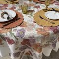 Tessitura Toscana Telerie, round linen tablecloth "Poppy"