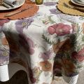 Tessitura Toscana Telerie, round linen tablecloth "Poppy"