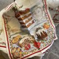 Linen kitchen towel "Noel Gourmand" cake red Tessitura Toscana Telerie