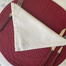 Set of 4  jacquard table napkins Tissages du Soleil