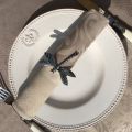 Table napkins  Sud Etoffe "Alicante" naturel and  taupe