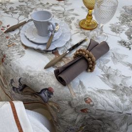 Tessitura Toscana Telerie, square linen tablecloth "Norma"
