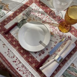 Jacquard placemat,"Manouchka" from Tissus Toselli in Nice