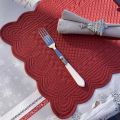 Rectangular table mats, Boutis fashion "red" color by Côté-Table